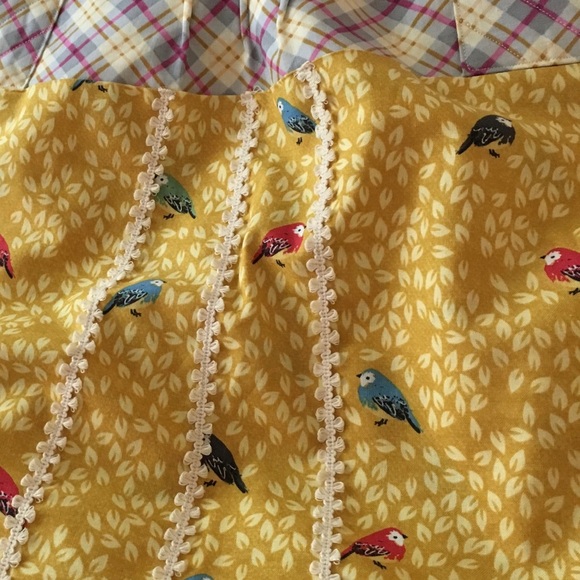 Hand-stitched Dress Apron Antropologie like - Picture 6 of 8